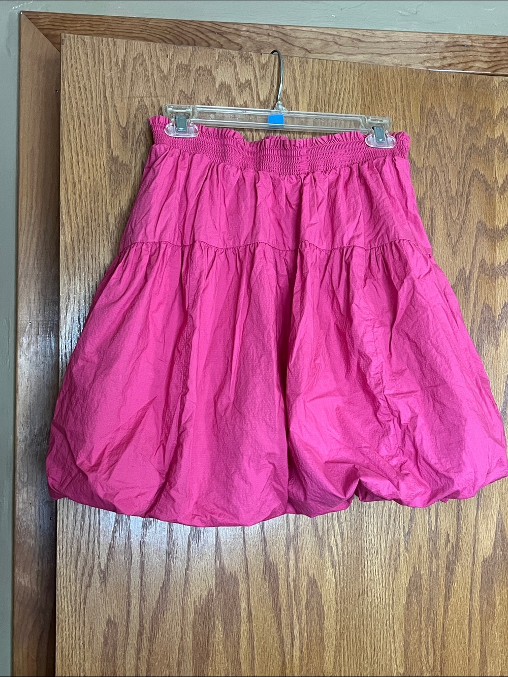 Maeve Bright Hot Pink Tiered Bubble Skirt